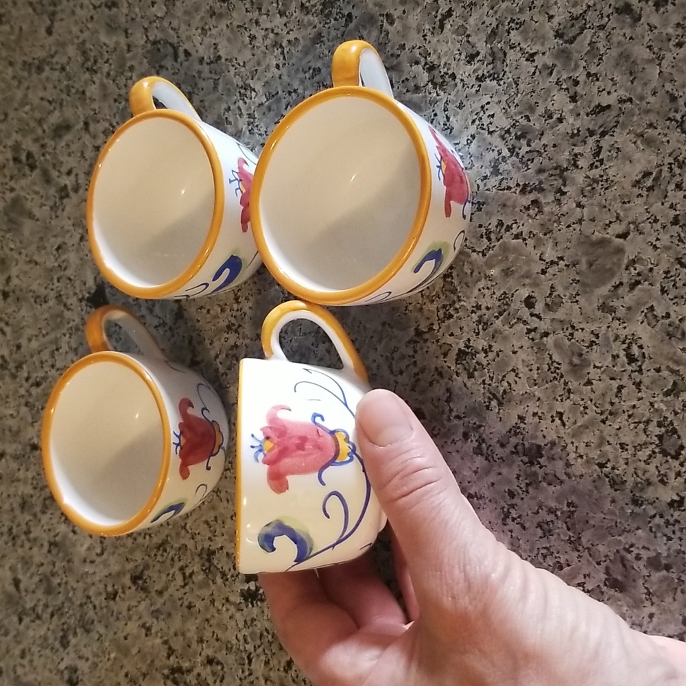Set of 4 Little Mexican Coffee cups